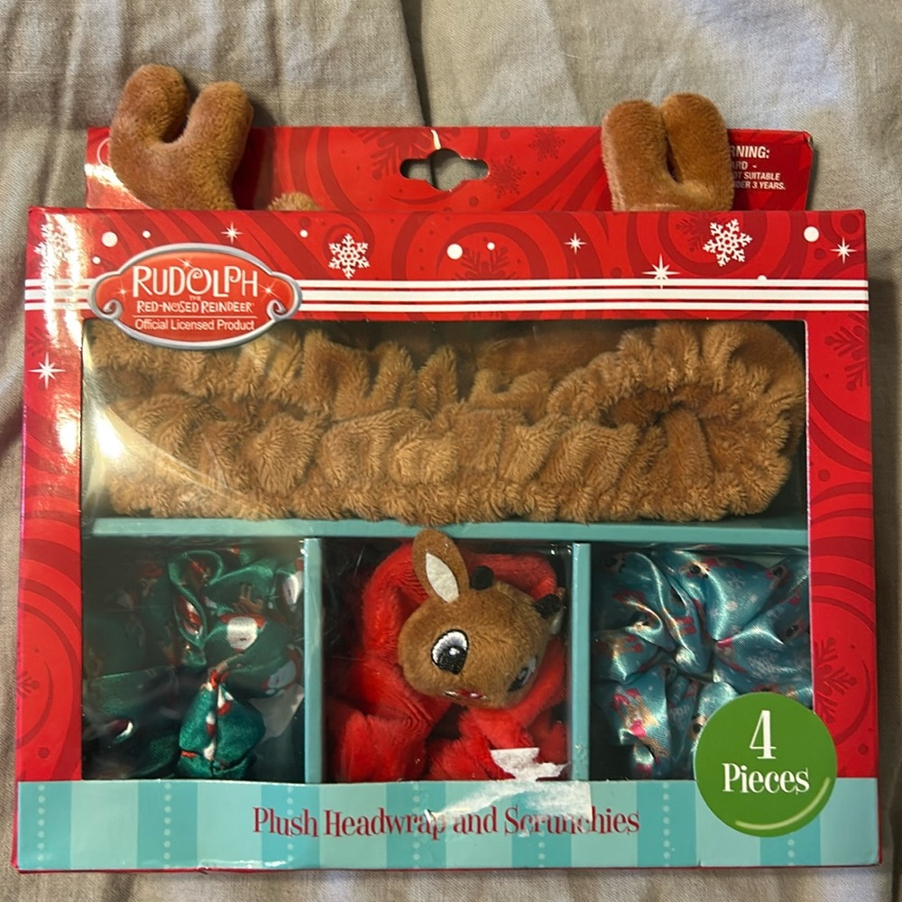 Rudolf Headwrap and scrunchies